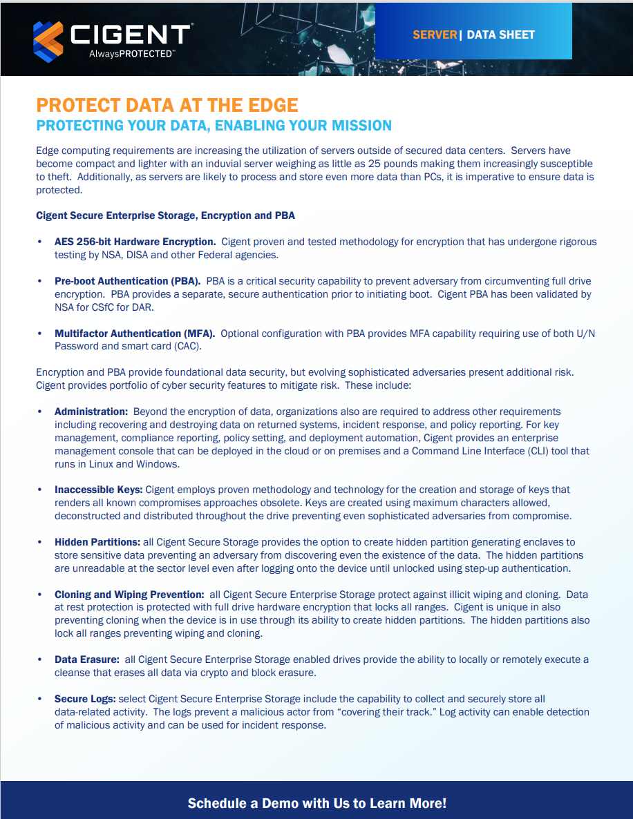Secure data sheet cover Secure data sheet cover
